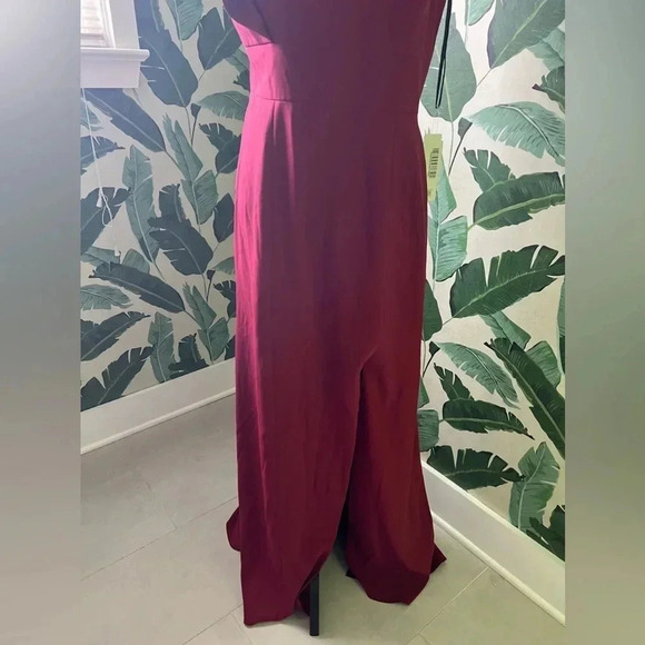 After Six Women’s Burgundy Oxblood One Shoulder Formal Gown Prom 14 NWT - Picture 4 of 9